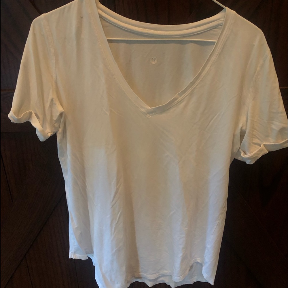 White Lululemon Tee